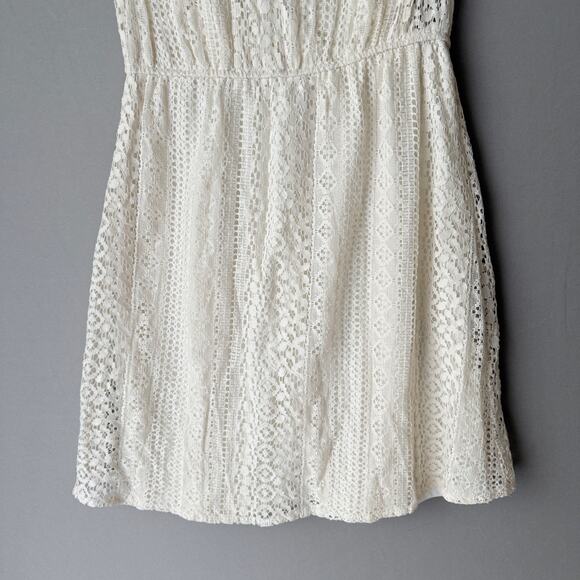 Maurices dress dainty coquette cream ivory lace feminine mini size M - Picture 9 of 9